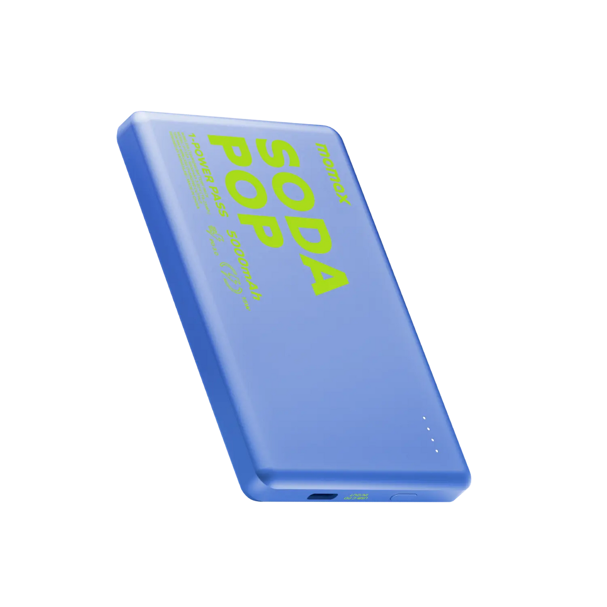Momax 1-Power Pass Soda Pop Magnetic Wireless Power Bank 5000mah – Blue