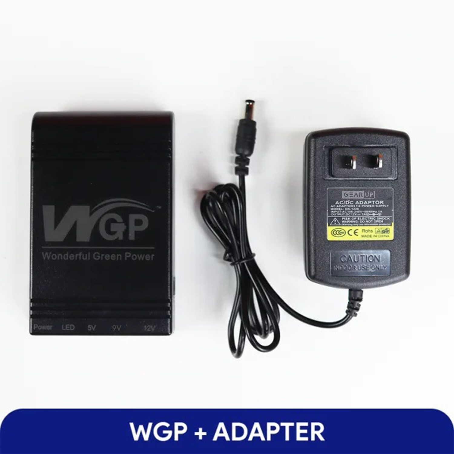 2026 NEW Model! WGP mini UPS 5/9/12V (10400mAh) + GearUP 12V/3A Adapter