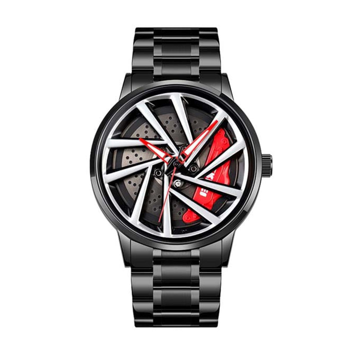 SKMEI 1990: 3D Rolling Rim Hub Quartz Men's Car Watch