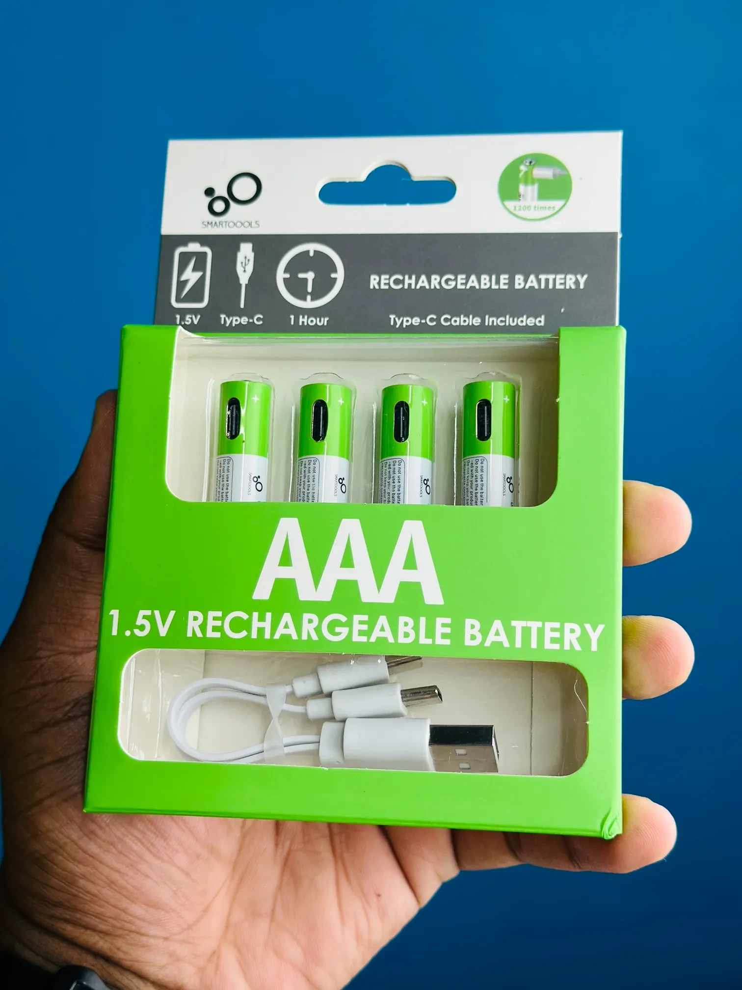 SmarToools RB40 AAA 1.5V 750mWh Type-C Rechargeable Lithium Battery (4 & 2 Pcs Set)