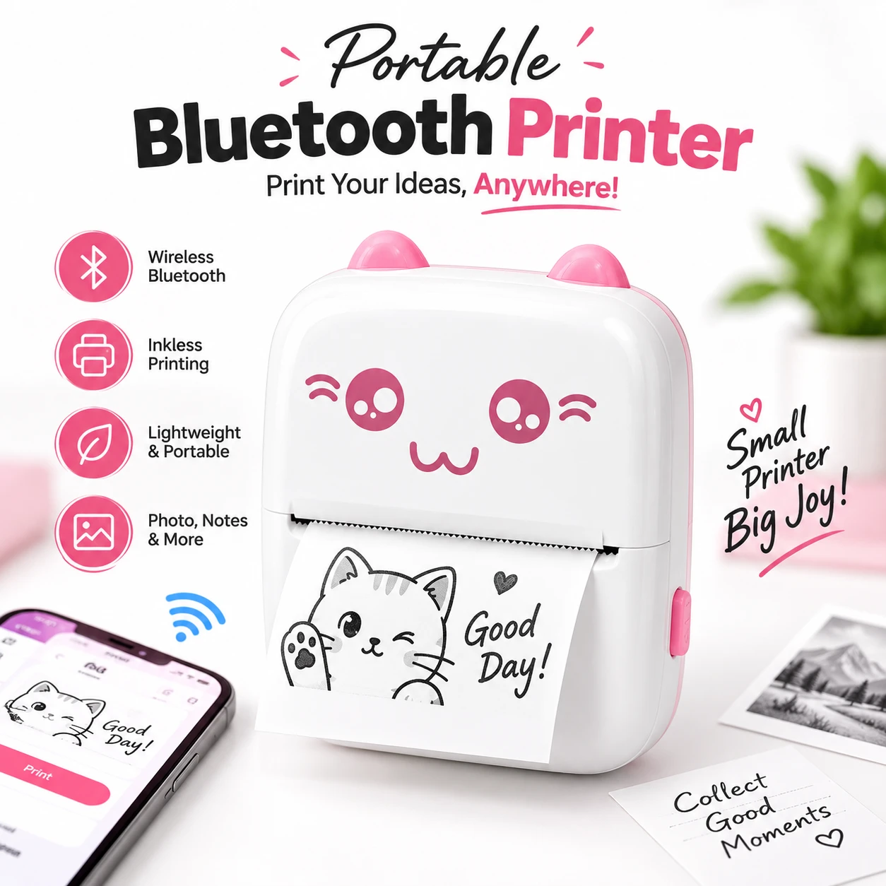 Portable Bluetooth Pocket Thermal Printer